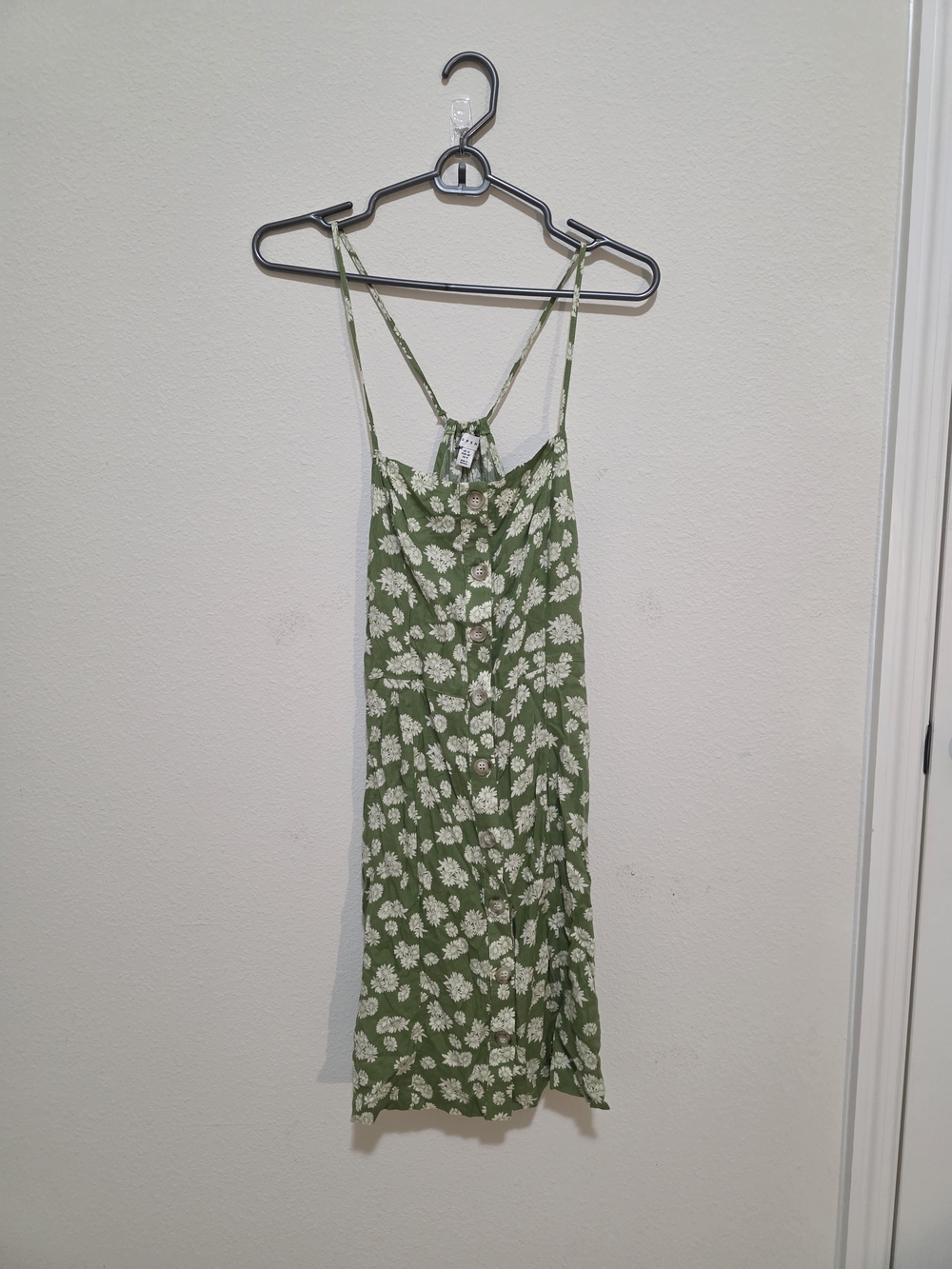 Topshop Olive Green Floral Slip Cami